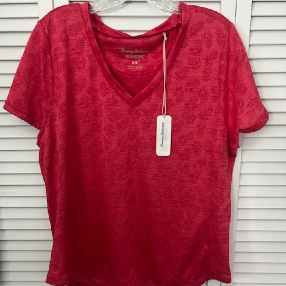 Tommy Bahama Island Zone Red V Neck